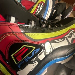 FILA GRANT HILL 2 RACING 1BM01855-048 MENS BLACK ATHLETIC BASKETBALL SHOES